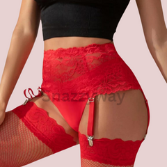 L’Amour Rouge Lace Garter Snazzyway