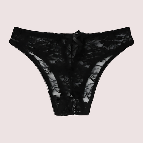 2 Pack Sexy Floral Lace Crotchless panty Snazzyway