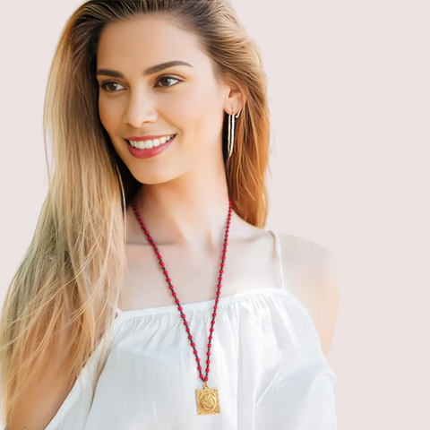 Golden Rose Aura Necklace Snazzyway