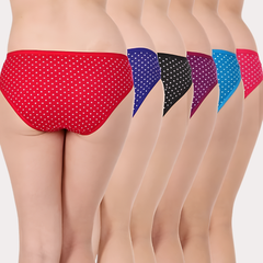 PK-18 Polka Dot Print Everyday Briefs – Assorted Snazzyway