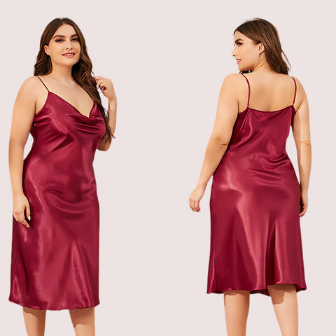 Classic Plus size Luxury Silky Satin Nightwear (4XL-5XL) Snazzyway