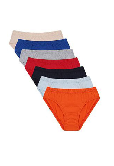 Plain Comfy Pack Of Seven Bikini Briefs snazzyway