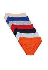 Plain Comfy Pack Of Seven Bikini Briefs snazzyway