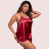 Plus Size Women&#39;s Silk Cami and Shorts Set snazzyway