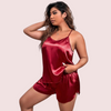 Plus Size Women&#39;s Silk Cami and Shorts Set snazzyway