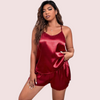 Plus Size Women&#39;s Silk Cami and Shorts Set snazzyway