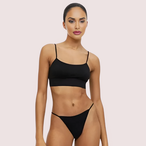 “PowerCurve Sports Bra & Thong Set” Snazzyway