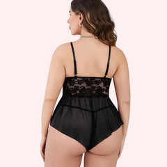 Reveal Your Sexiness with Lace Teddy Chemise snazzyway