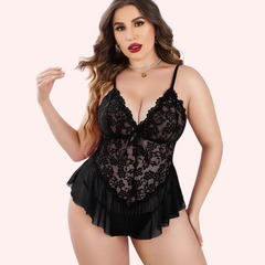 Reveal Your Sexiness with Lace Teddy Chemise snazzyway