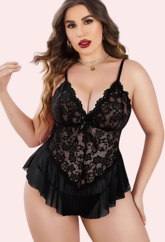 Reveal Your Sexiness with Lace Teddy Chemise snazzyway