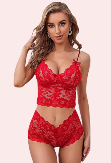 Romantic Lace Lingerie Set for Special Nights snazzyway