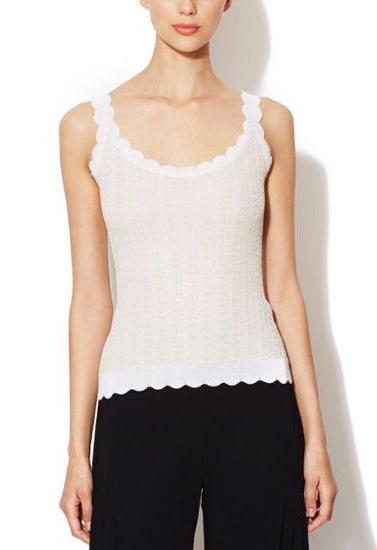 Samar Perfect Creamish Trim Camisole Top