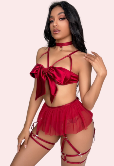 Seductive Hollow-Out Lingerie Set for Honeymoon snazzyway