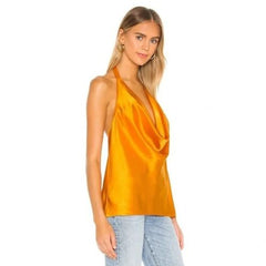 Beautiful Silk Cowl Neck Camisole snazzyway