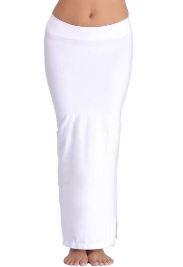 Sexy White Petticoat Saree Shapewear snazzyway