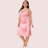 Solid Satin Slip Dress for 4XL 5XL Women snazzyway