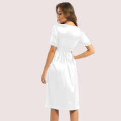 Silken Comfort Knee-Length Lounge Dress Snazzyway