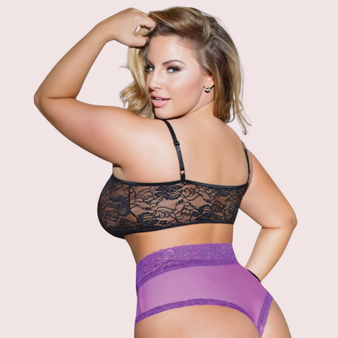 Plus Size Lace Bralette – Elegant & Supportive Snazzyway