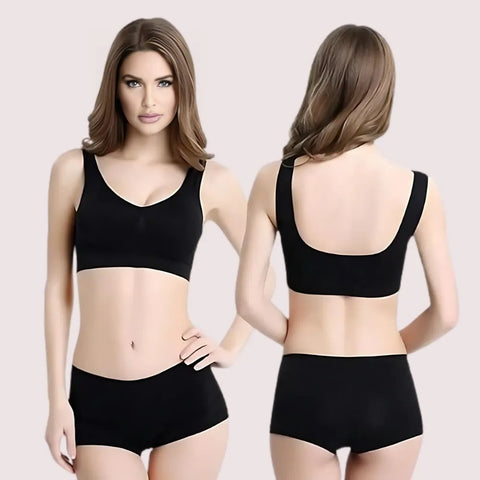 Contrast Medium Support Sports Bra Twin Pack Snazzyway