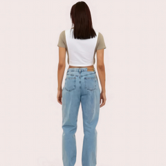 Women's "Campus" Polo Crop Top – Casual Varsity Style Tee Snazzyway