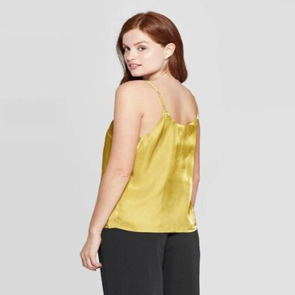 Women's Satin V-Neck Cami Top snazzyway