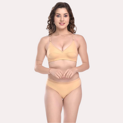 Everyday Elegance Cotton Bra Panty Set snazzyway