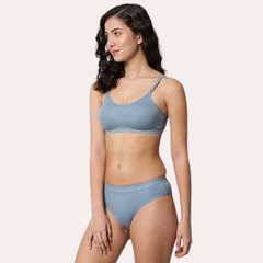 Wire-Free Women's Sports Bra Panty Set snazzyway