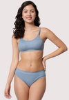 Wire-Free Women&#39;s Sports Bra Panty Set snazzyway