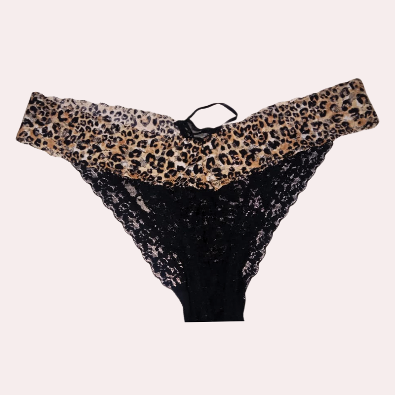 Sultry Black Lace Thong Panty FRENCH DAINA