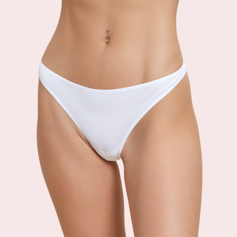 White Microfiber thong French Daina