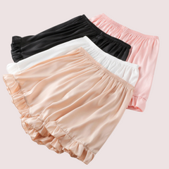Women Ruffles Satin Faux Silk French Underwear French Daina