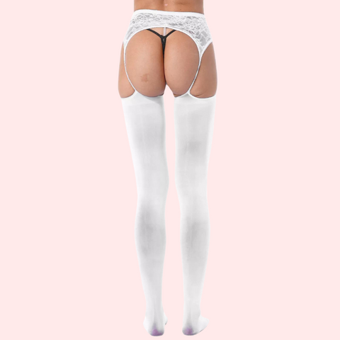 Women’s Garter Belt with Crotchless G-Strings Set French Daina