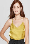 Women&#39;s Satin V-Neck Cami Top snazzyway