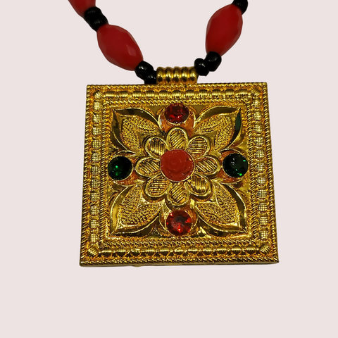 Heritage Ruby Emblem Necklace Snazzyway