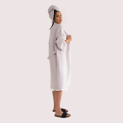 Elegance and Comfort in Premium Linen Robe Snazzyway