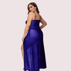 Azure Bloom Women's Blue Babydoll Set Snazzyway