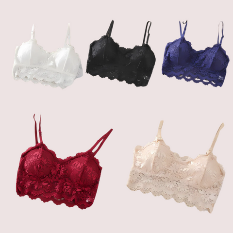2 pack luxury lace padded bralette Snazzyway