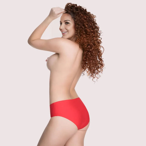 French Daina Red Seamless Panties Snazzyway