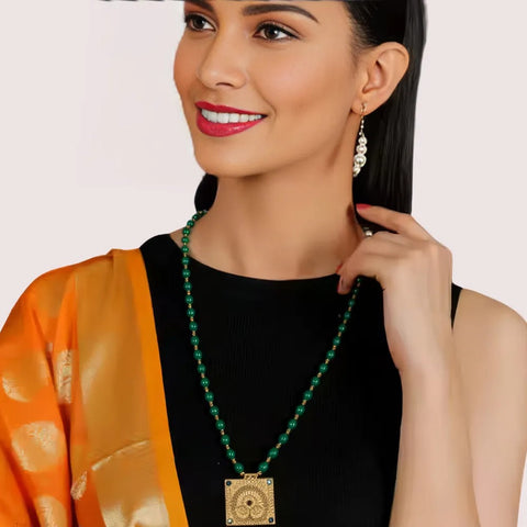 Emerald Sunburst Statement Necklace Snazzyway