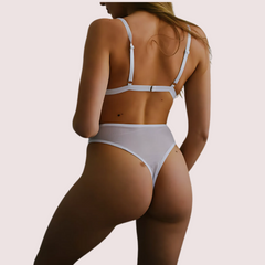 French Daina see through bridal bra set Snazzyway