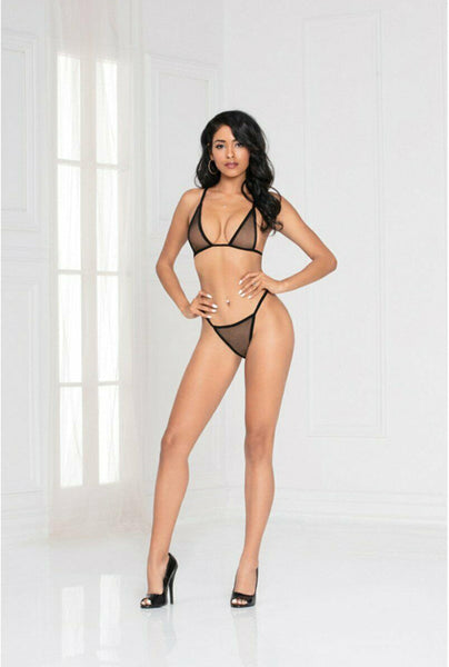 Very sexy see through micro bra and thong set Snazzyway