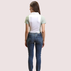 Women's Mint Green "Campus" Polo Crop Top – Casual Sporty Tee Snazzyway