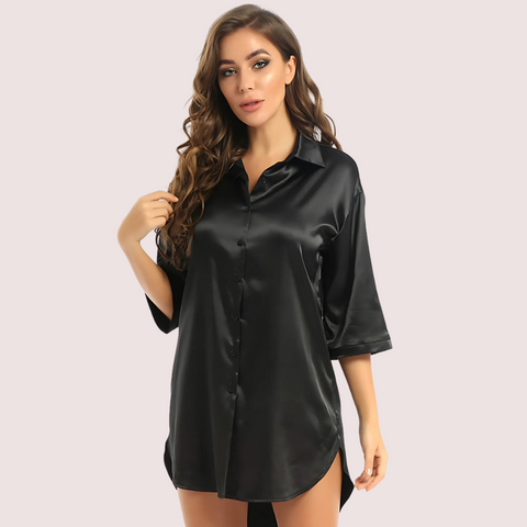 "Luxury" Japanees Satin Loung ,Sleep Dress Snazzyway