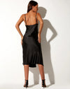 Silken Style:  A Shiny silk Dark Dress snazzyway