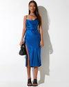 Silken Style: A Shiny silk Blue Dress snazzyway