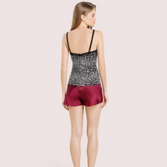 Dolce Panther Satin Sleep Set Velvette Intimates