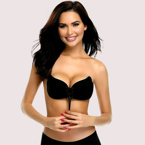 "Solid" Non-Wired Padded Stick-On Push-Up Bra Snazzyway