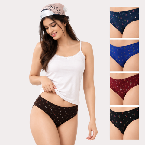 PK-18 Floral Print Everyday Comfort Briefs – Assorted Snazzyway