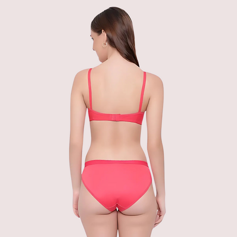 Non-Wired Cotton Push-Up Bra Panty for Women (2 pack) Snazzyway