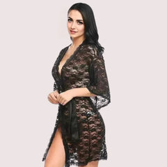 Soft & Lightweight Transparent Lace Robe Snazzyway